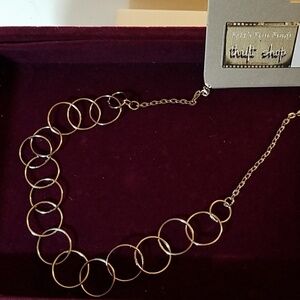 Silver Circle 20" Chain Necklace
